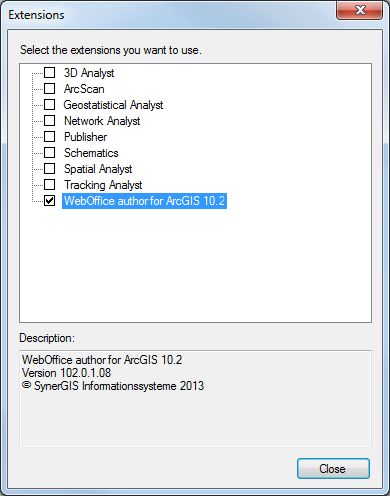  Activating the WebOffice author extension