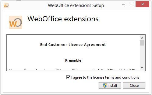 WebOffice extensions 10.2 license agreement