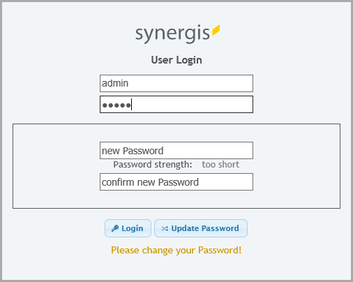 Loginpage of the WebOffice 10.2 Migration Tool 