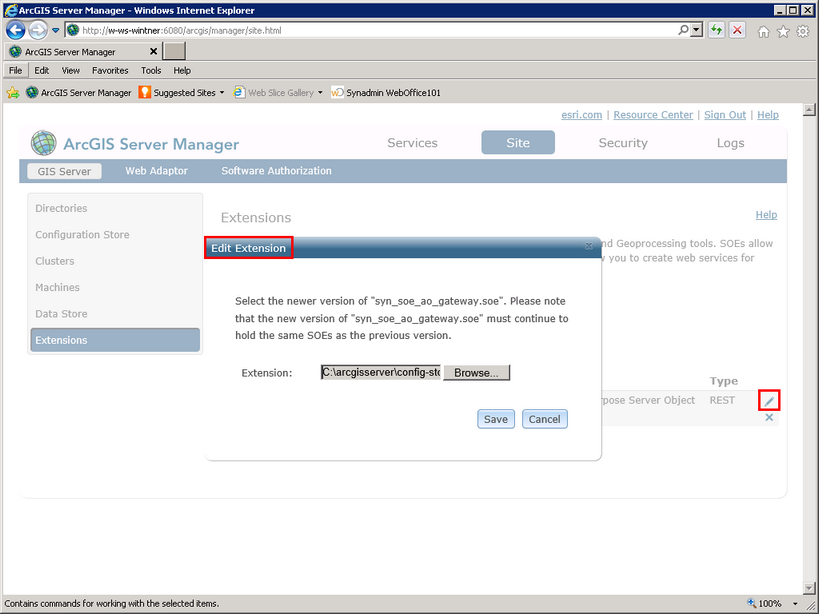 Edit an already existing SOE
