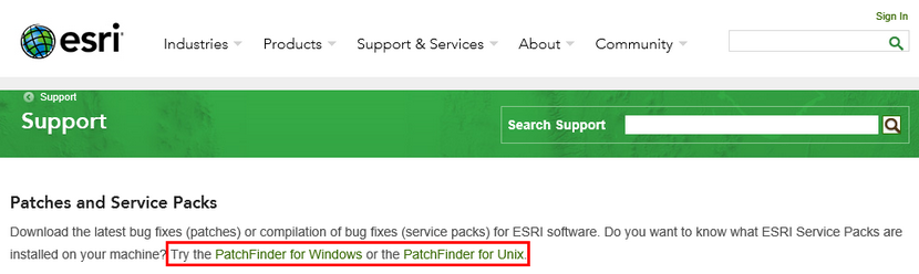 Download Esri patch finder Download Esri patch finder
