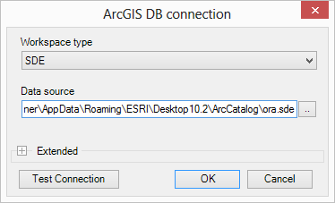 ArcGIS workspace type SDE