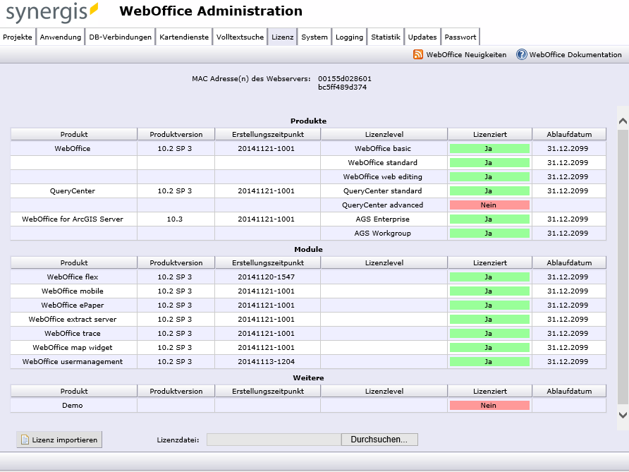SynAdmin - Reiter Lizenz SynAdmin - Reiter Lizenz