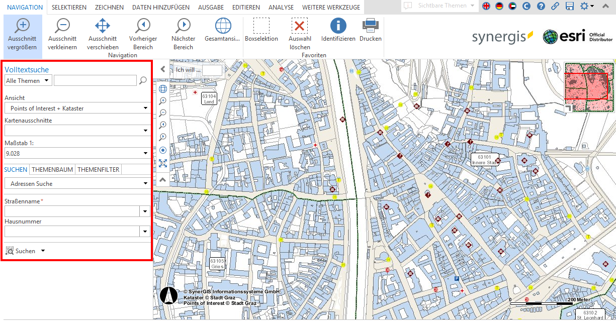 Position des funktionalen Einstiegspunktes im WebOffice 10.3 SP2 core Client