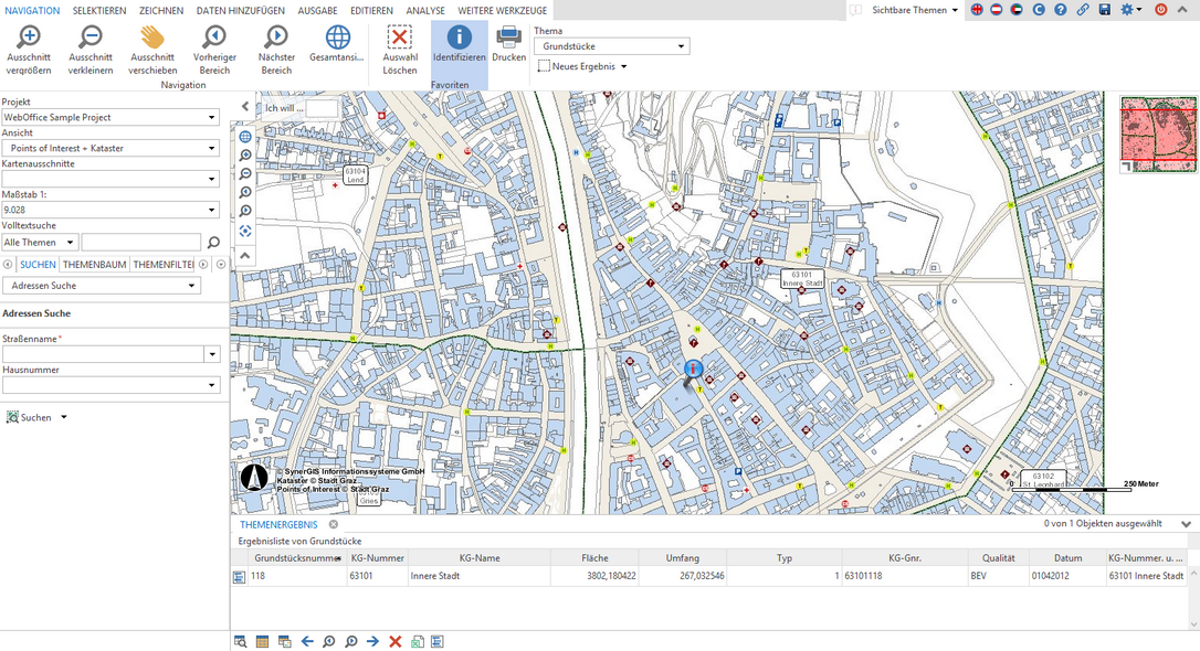 Identifizierung eines Objektes im WebOffice core Client (Themenergebnis)