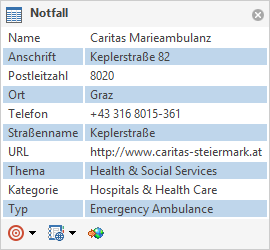 Maptip Ergebnis im WebOffice core Client