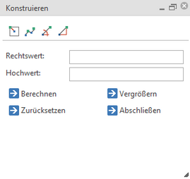 Konstruktionsdialog - Konstruieren über Koordinaten Konstruktionsdialog - Konstruieren über Koordinaten