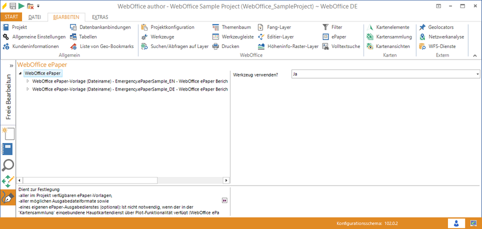 Aktivieren des WebOffice ePaper Werkzeuges im WebOffice author