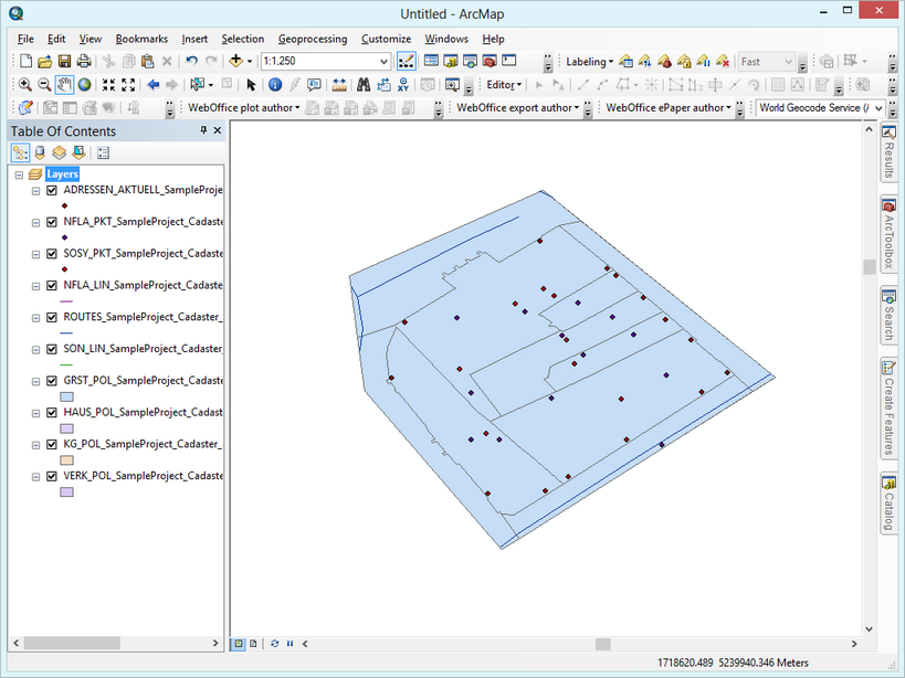 Exportierte Daten im WGS 1984 Koordinatensystem Exportierte Daten im WGS 1984 Koordinatensystem