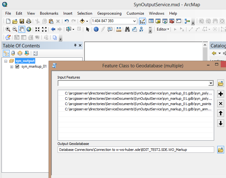 Importieren der Featureklassen in das neu angelegte Feature-Dataset in der SDE Importieren der Featureklassen in das neu angelegte Feature-Dataset in der SDE