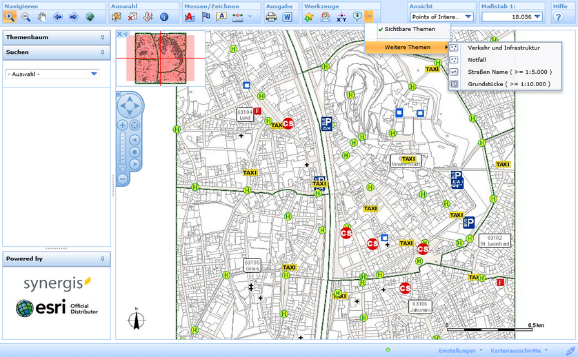 Maptip-Auswahl zwischen allen sichtbaren oder einzelnen Layern