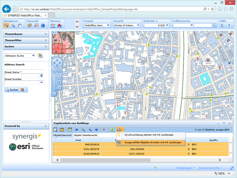 Drucken aus Suchergebnis ohne Seriendruck Drucken aus Suchergebnis ohne Seriendruck