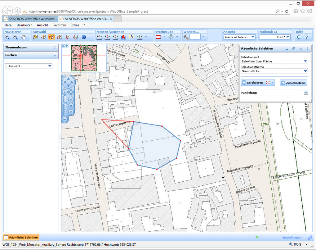 Erstellen eines Polygons um Elemente im WebOffice html Client zu selektieren Erstellen eines Polygons um Elemente im WebOffice html Client zu selektieren