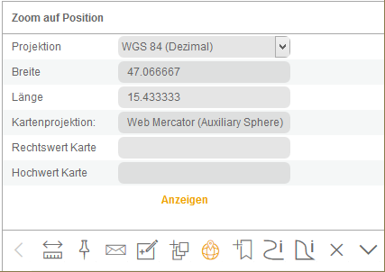 Werkzeug Koordinatensuche im WebOffice mobile client - Tablet Modus Werkzeug Koordinatensuche im WebOffice mobile client - Tablet Modus