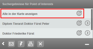 Mehrfachtreffer durch einen Klick in der Karte anzeigen