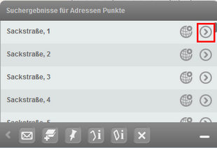 Aufrufen der Detailansicht zu einem Objekt aus der Objektübersicht im mobile Client