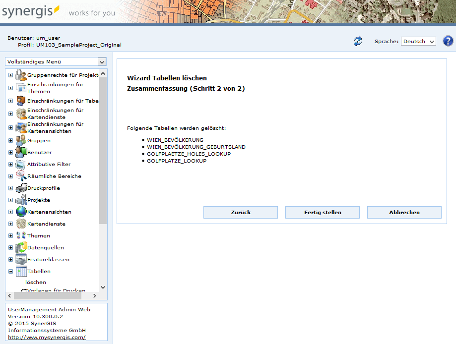 Usermanagement - Löschen von Tabellen (Zusammenfassung) Usermanagement - Löschen von Tabellen (Zusammenfassung)