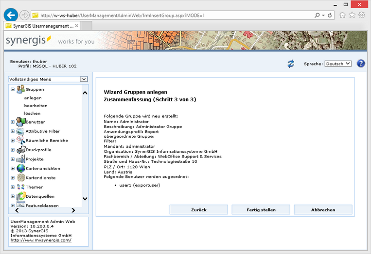Gruppe anlegen - Schritt 3 Gruppe anlegen - Schritt 3