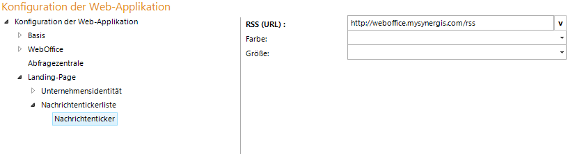 Konfiguration - Nachrichtenticker Konfiguration - Nachrichtenticker