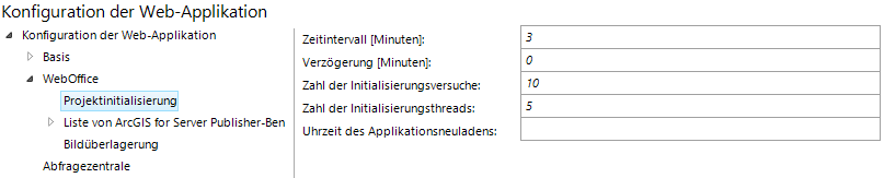 Konfiguration der Projektinitialisierung Konfiguration der Projektinitialisierung