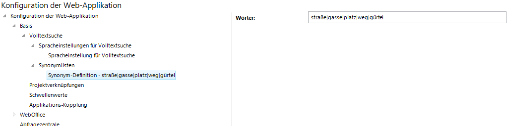 Synonym-Definition Konfiguration Synonym-Definition Konfiguration