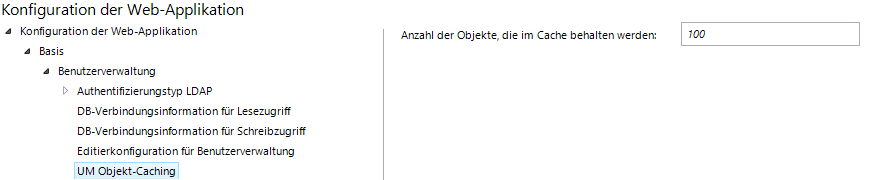 UM Objekt-Caching - Konfiguration UM Objekt-Caching - Konfiguration