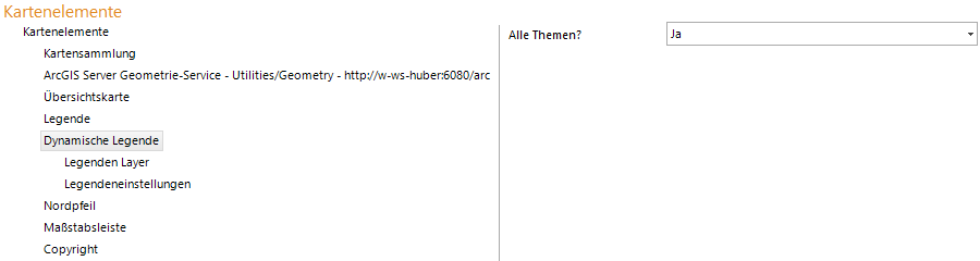 Konfiguration - Dynamische Legende in Kartenelementen Konfiguration - Dynamische Legende in Kartenelementen