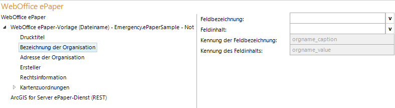 Konfiguration Bezeichnung der Organisation Konfiguration Bezeichnung der Organisation