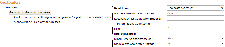Geolocators - Konfigurationsparamter Geolocators - Konfigurationsparamter