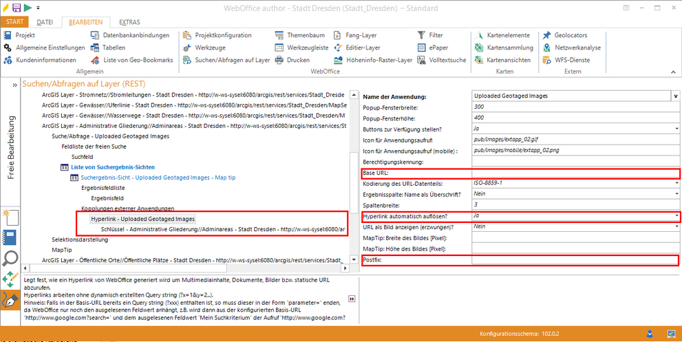 Hyperlink Konfiguration für ein Feld mit voller Bild-URL