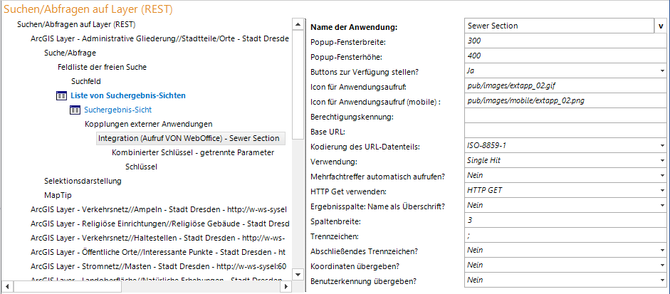 Integration (Aufruf VON WebOffice) Konfiguration