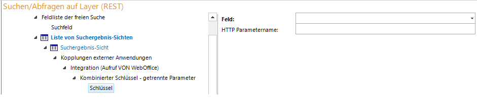 Kombinierte Schlüssel- Getrennte Parameter Konfiguration