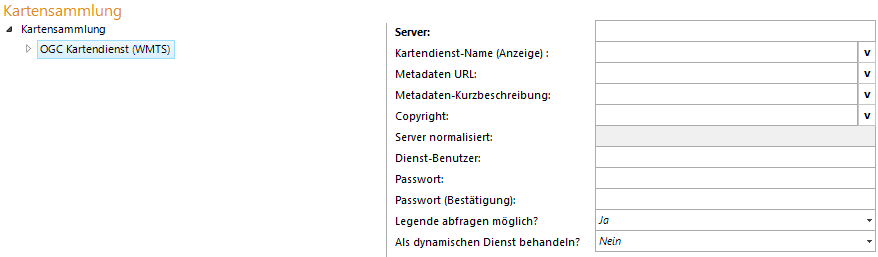 OGC Kartendienst (WMTS) Konfiguration