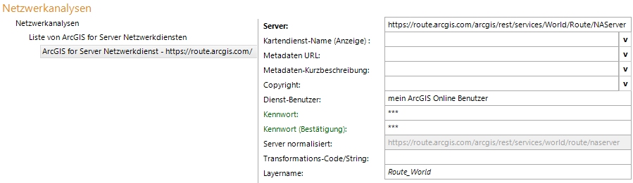 Konfiguration ArcGIS Server Netzwerkanalyse-Service Konfiguration ArcGIS Server Netzwerkanalyse-Service