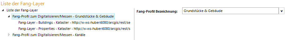 Fang-Profil zum Digitalisieren/Messen Eigenschaften Fang-Profil zum Digitalisieren/Messen Eigenschaften