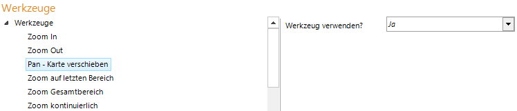 Konfiguration - Pan-Karte verschieben Konfiguration - Pan-Karte verschieben