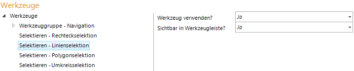 Konfiguration Selektieren - Linienselektion Konfiguration Selektieren - Linienselektion