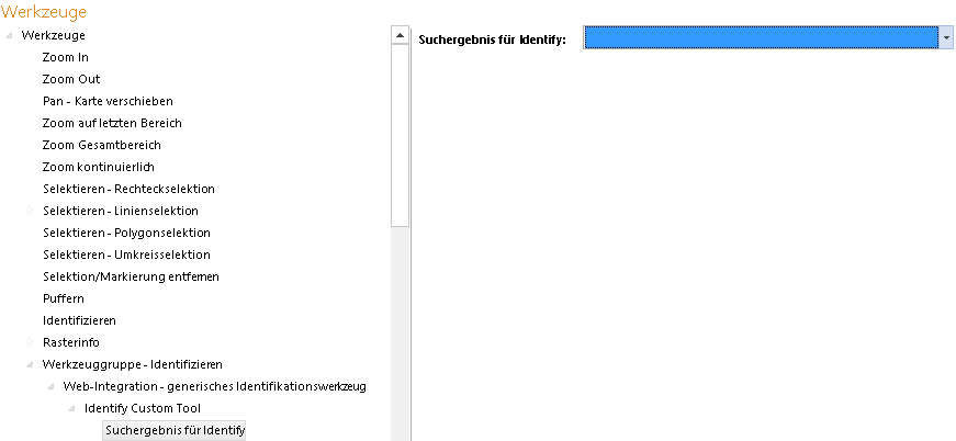 Konfiguration des Suchergebnisses für das Identify Custom Tool Konfiguration des Suchergebnisses für das Identify Custom Tool