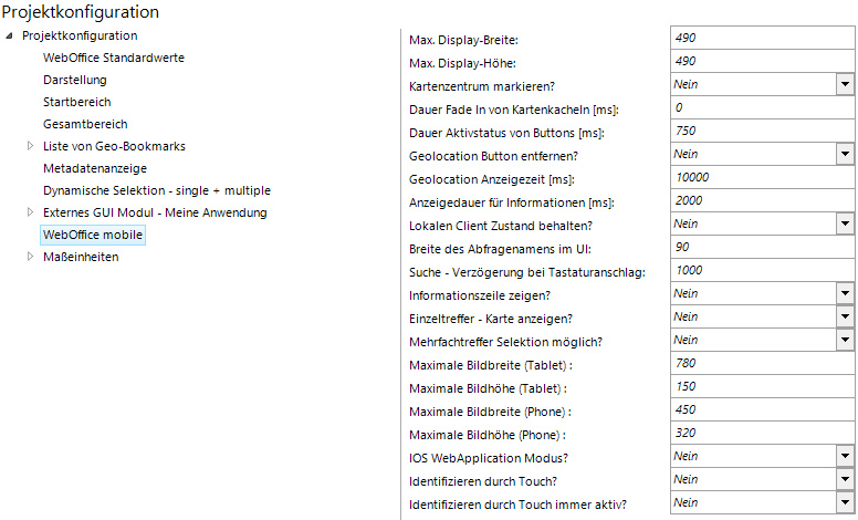 WebOffice mobile Konfiguration WebOffice mobile Konfiguration