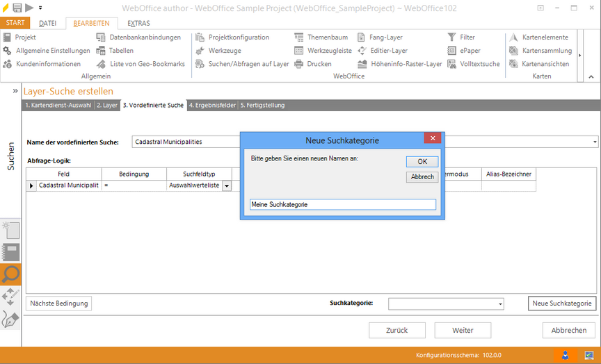 Assistent "Layer Suche erstellen" - Suchkategorie erstellen