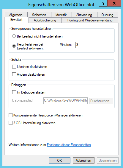 Eigenschaften von WebOffice plot - Erweitert Eigenschaften von WebOffice plot - Erweitert