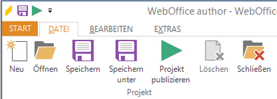 Speichern der Projektkonfiguration Speichern der Projektkonfiguration