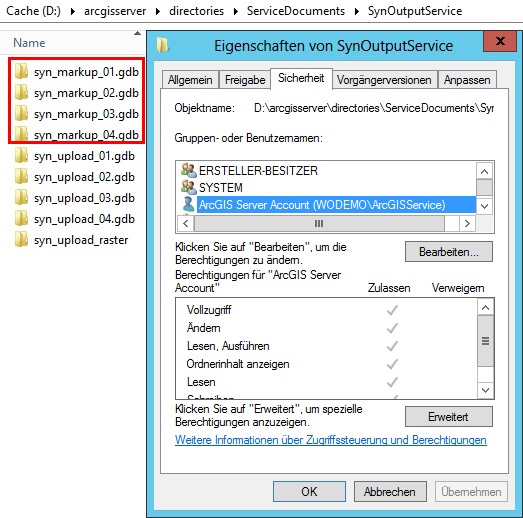 SynOutputService - Berechtigungen auf gdb setzen SynOutputService - Berechtigungen auf gdb setzen
