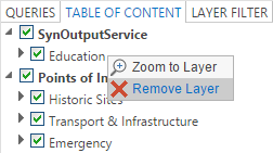 Remove an added layer from the TOC