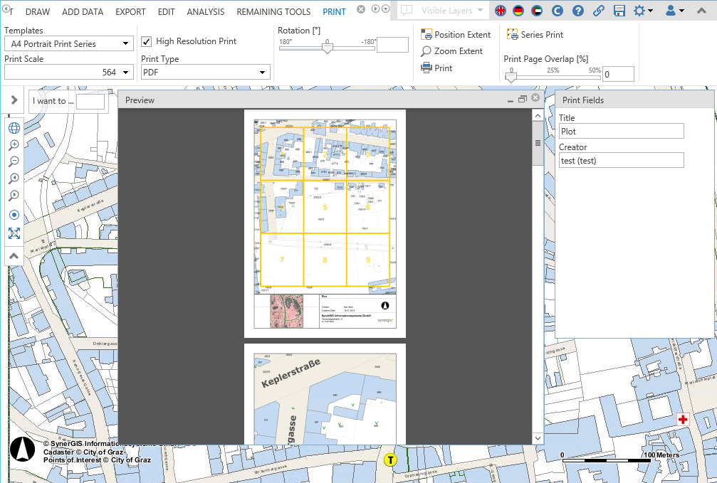 Overview of Series print in the Core Client