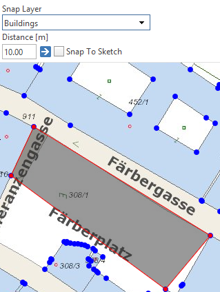 Snapping with a snap profile in the WebOffice core client