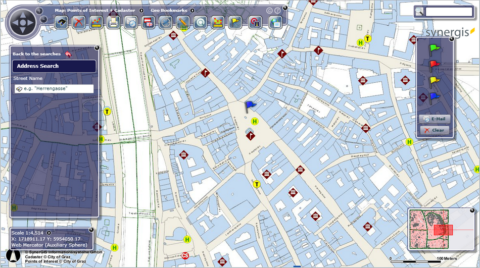 Place a meeting point symbol into the map in the WebOffice flex client
