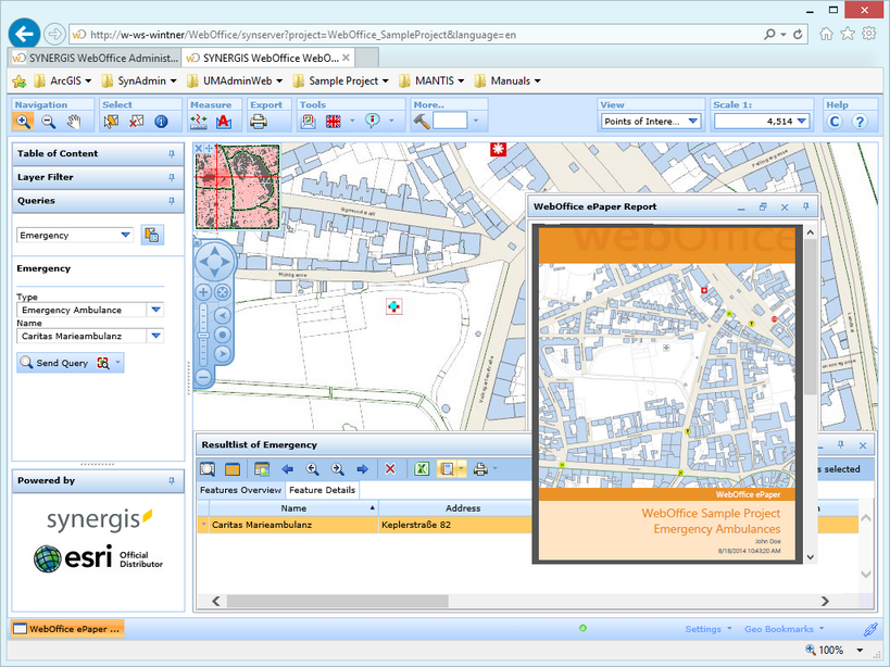 WebOffice ePaper report in the WebOffice html client