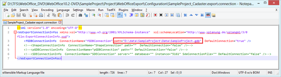 Adjust the connection files if necessary