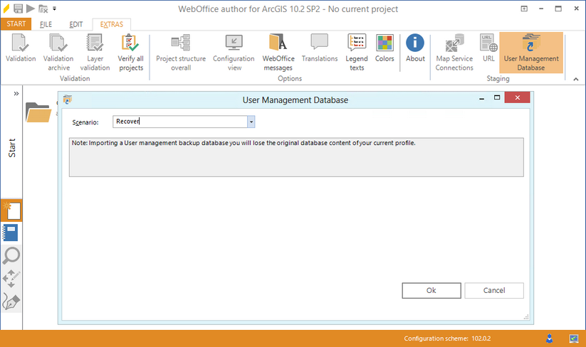 Start usermanagement staging in WebOffice author